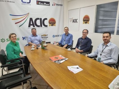 Visita cortesia - Diretoria da ACIC recebe os representantes do Senai