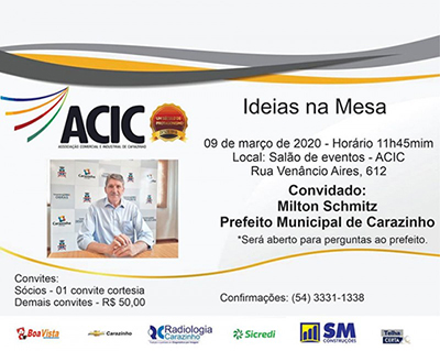 Ideias na Mesa - Com o prefeito Milton Schmitz.