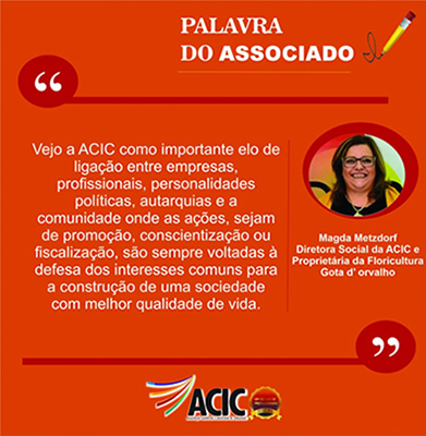 Palavra do associado - Magda Metzdorf.