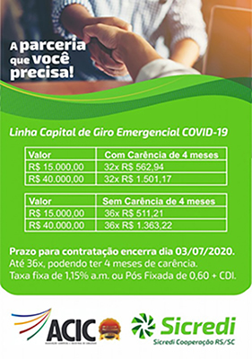 Renovado convênio com SICREDI!