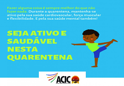 &#128204;Neste período de confinamento cuide de sua saúde física e mental!
