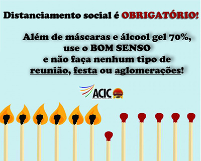 Mantenha DISTANCIAMENTO SOCIAL - Siga as regras. 