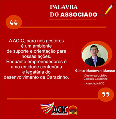 Palavra do Associado - Gilmar Maroso