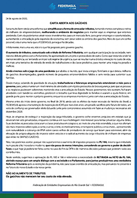 CARTA aberta aos GAÚCHOS.