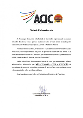 Nota de Esclarescimento