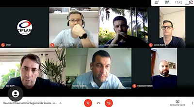 Presidente da ACIC participa de reunião online.