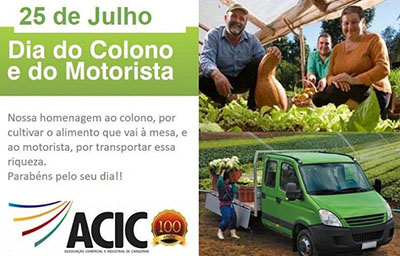25 DE JULHO - DIA DO COLONO E MOTORISTA