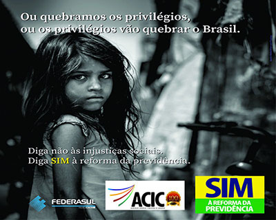 A ACIC apoia a Reforma da Previdência. 
