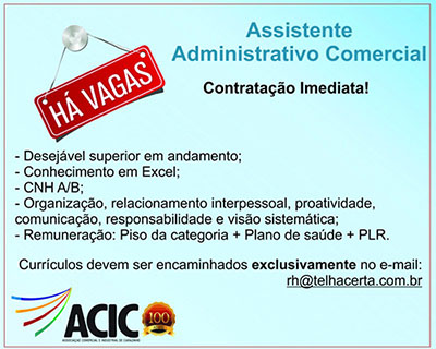 Oportunidade de Emprego: